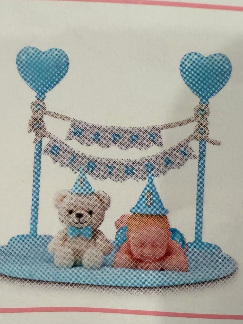 ZURU My Mini Baby Happy Birthday Blue Party Banner Teddy Bear Set Miniature